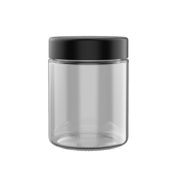 18oz V2 Glass Jar with Black Lids (24 Qty) - Image 2