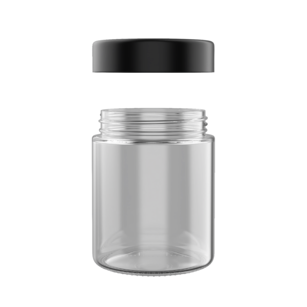 18oz V2 Glass Jar with Black Lids (24 Qty)