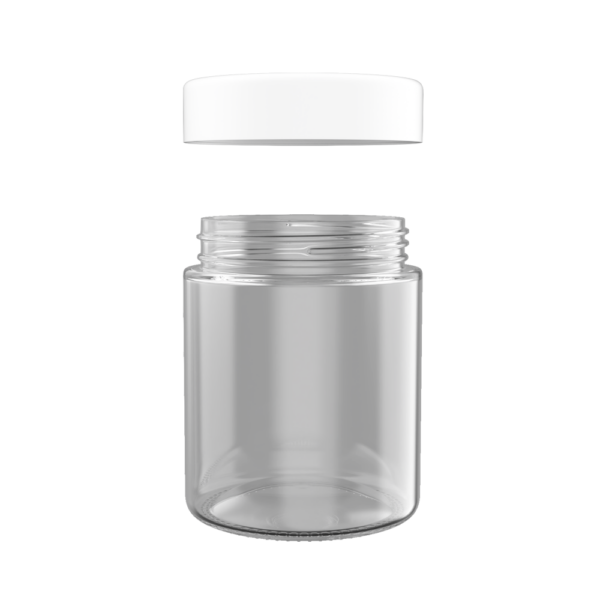 18oz V2 Glass Jar with White Lids (24 Qty)